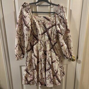 Simply Southern Women's Tree Bark Camouflage Dress w/ Bow Accent ~ NWT ~ Small